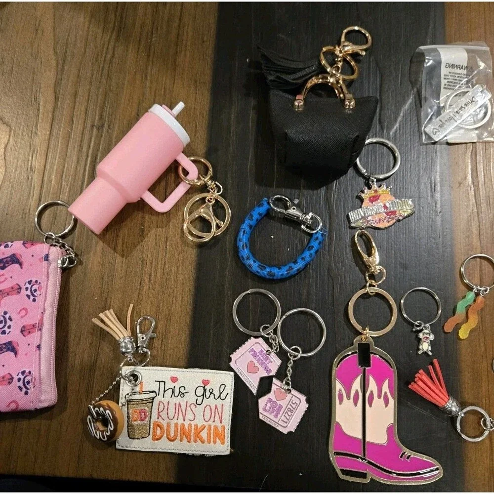 Lot Of Keychains Mixed Assortment Fun Vintage to Modern Kids Adults